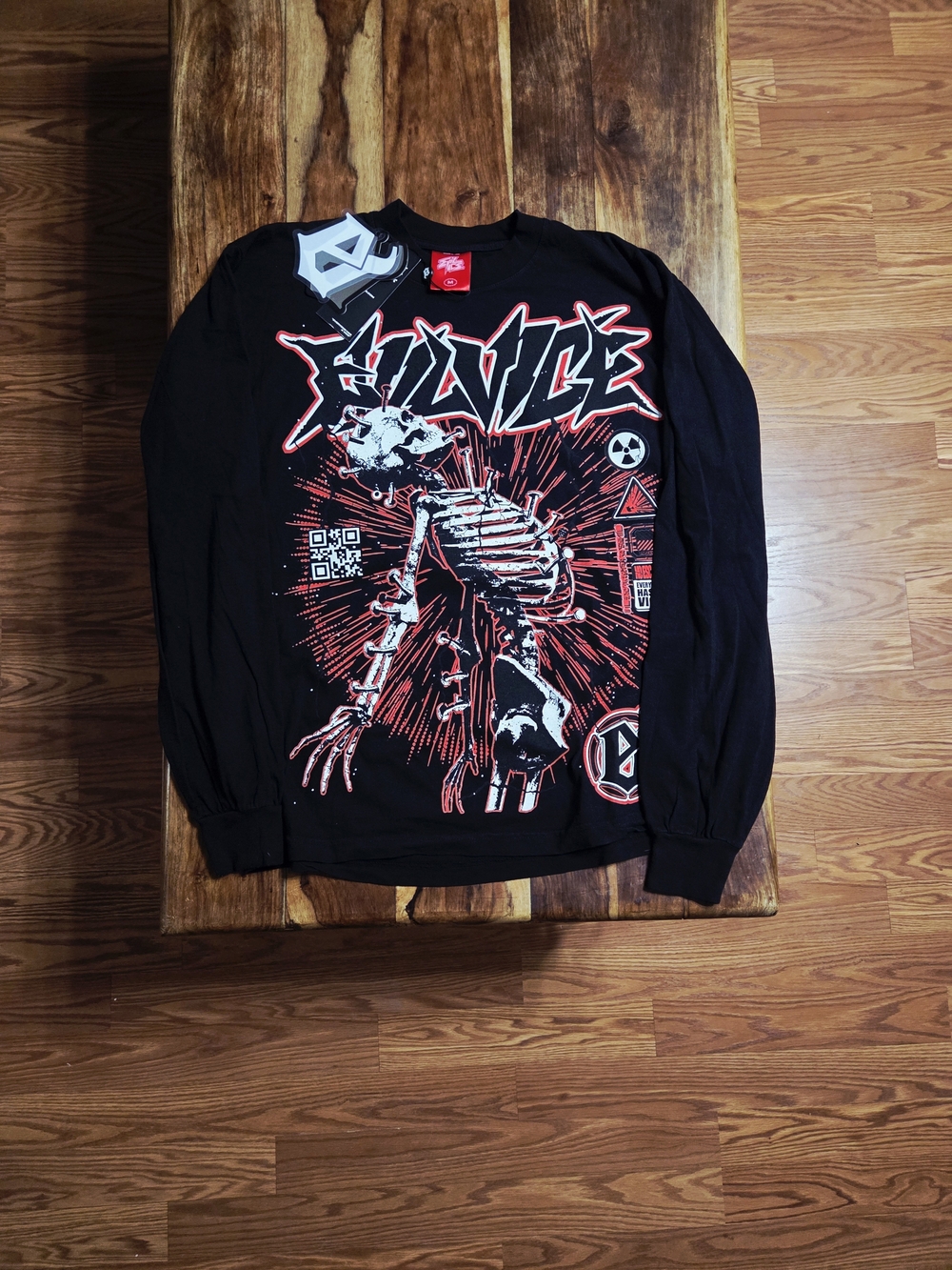 Evil Vice Men's Black Long-Sleeve Graphic Tee